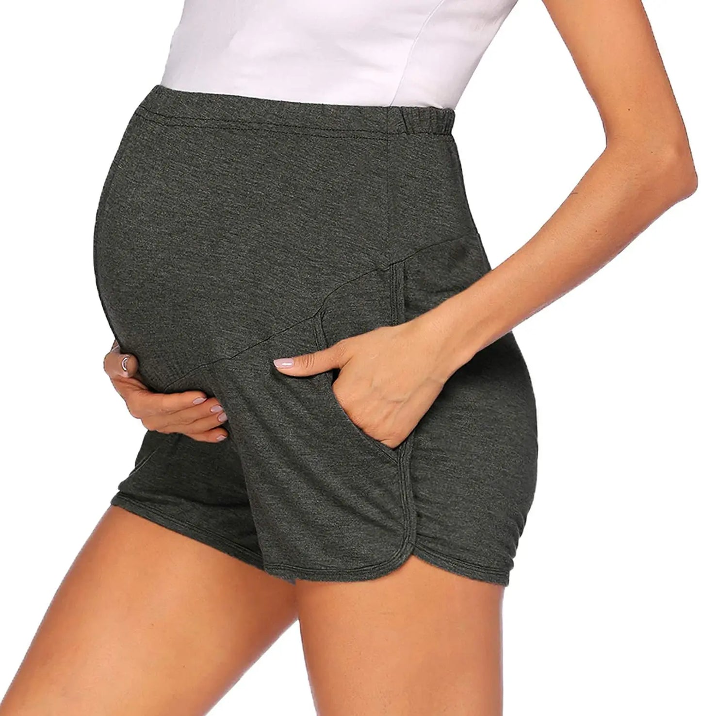 Zander - Maternity Fleece Shorts with Adjustable Waist