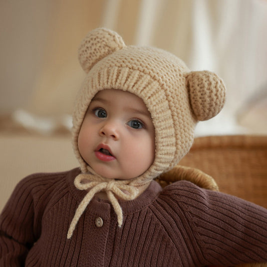 Adorable Baby Woolen Hat with Ears