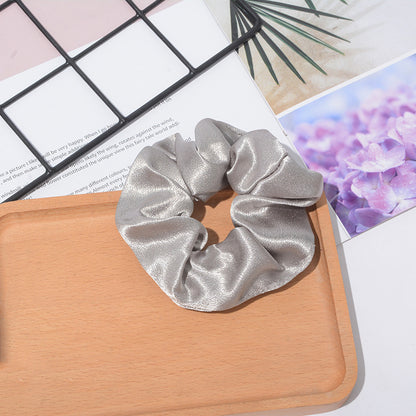 Solid Color Crystal Satin Hair Scrunch