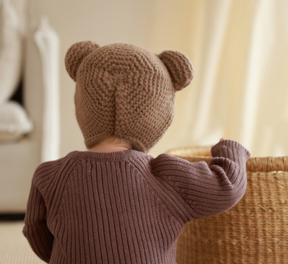 Adorable Baby Woolen Hat with Ears