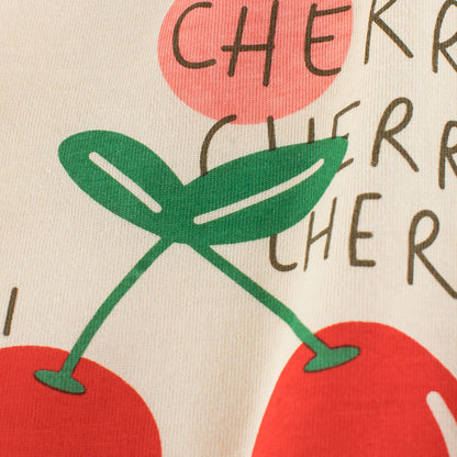 Girls' Cute Cherry Graphic T-Shirt