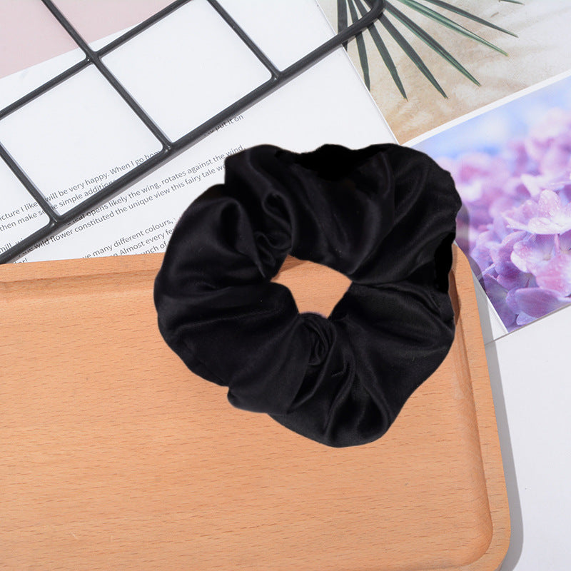 Solid Color Crystal Satin Hair Scrunch