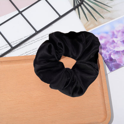 Solid Color Crystal Satin Hair Scrunch