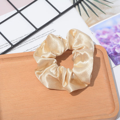 Solid Color Crystal Satin Hair Scrunch