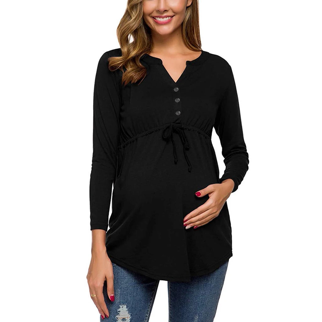 Zander - Maternity Long Sleeve Nursing Top