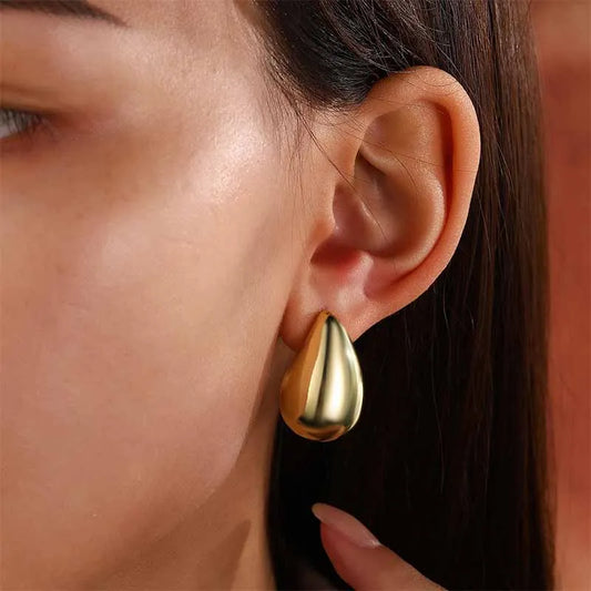 Zander - Vintage Gold "Water Drop" Earrings