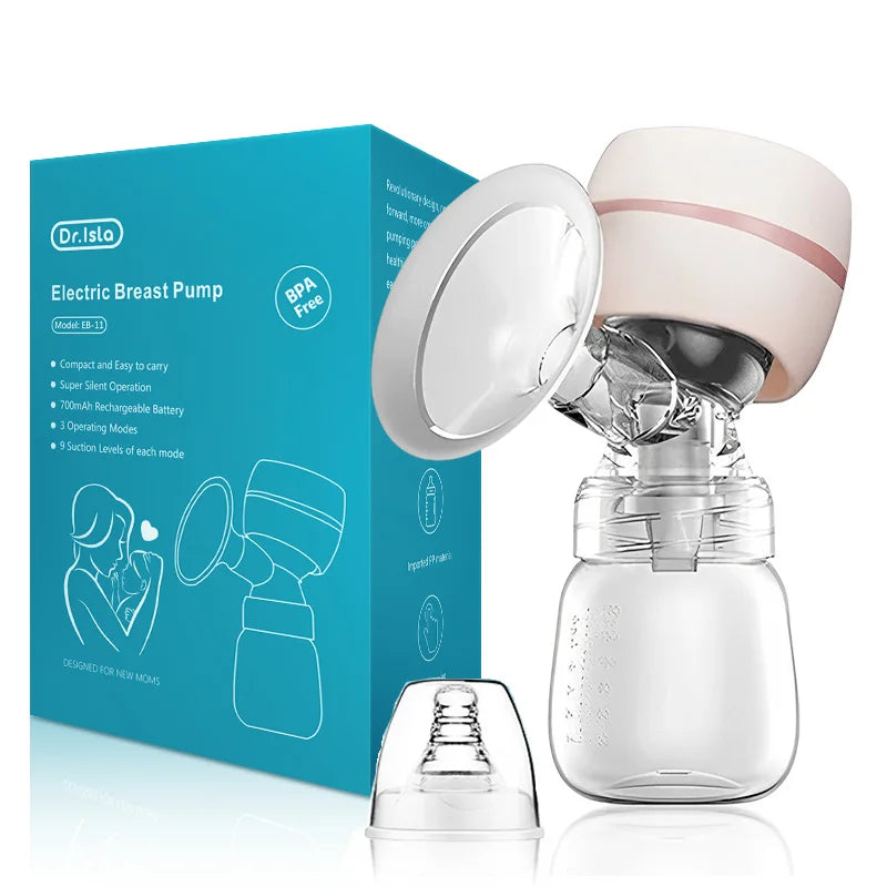 Pink Color Electric Breast Pump With LED Display – Quiet, USB Rechargeable