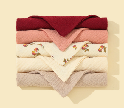 5-Pack Soft Baby Bibs with Snap Buttons