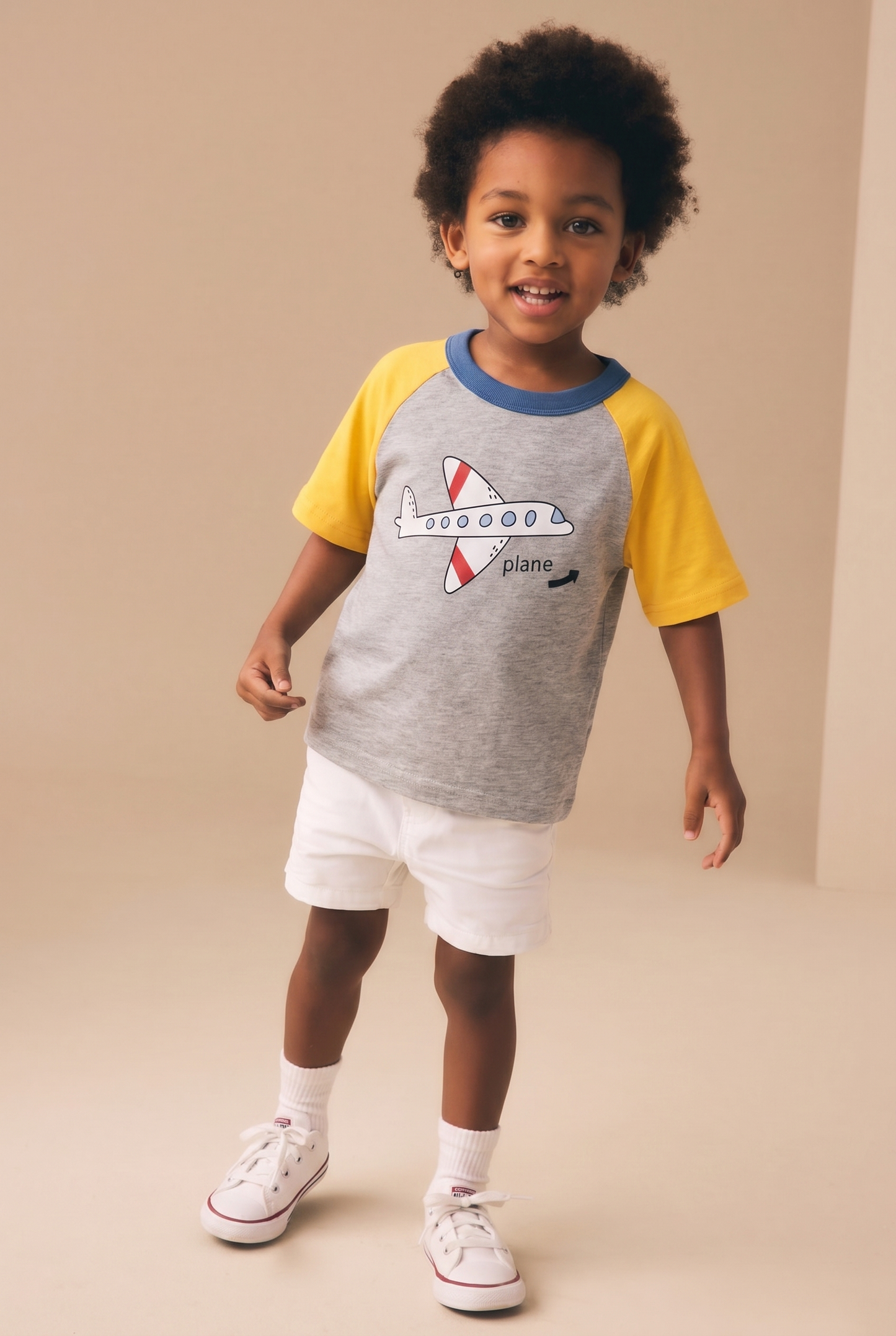 Boys' Short-Sleeved Airplane T-Shirt