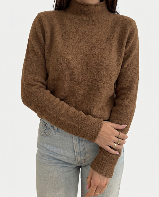 Solid Color Soft Turtleneck Pullover Sweater