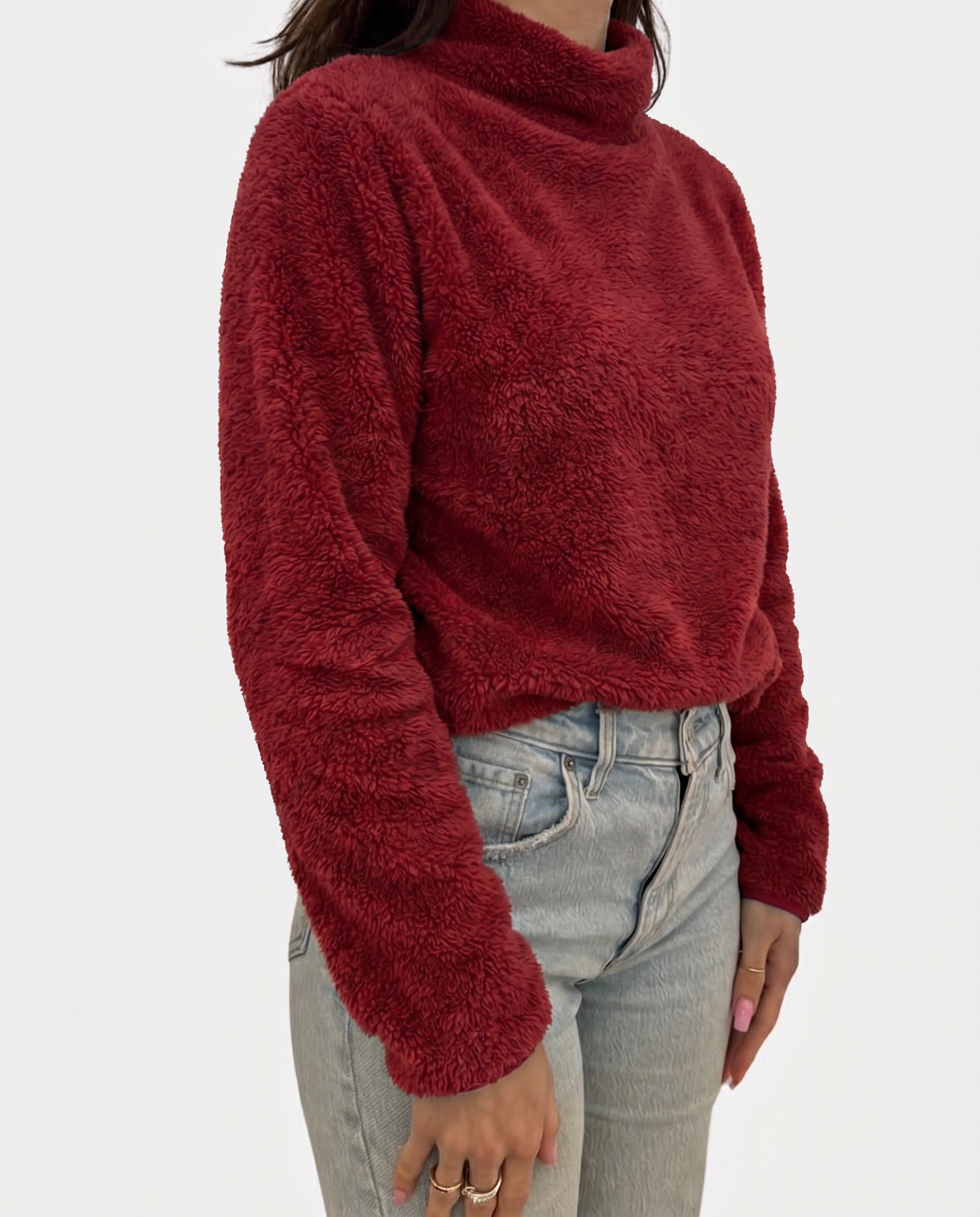 Solid Color Soft Turtleneck Pullover Sweater